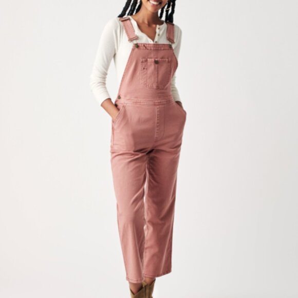 Faherty women's Kerry Twill overalls XS rust red soft cotton - Picture 1 of 10